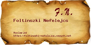 Foltinszki Nefelejcs névjegykártya